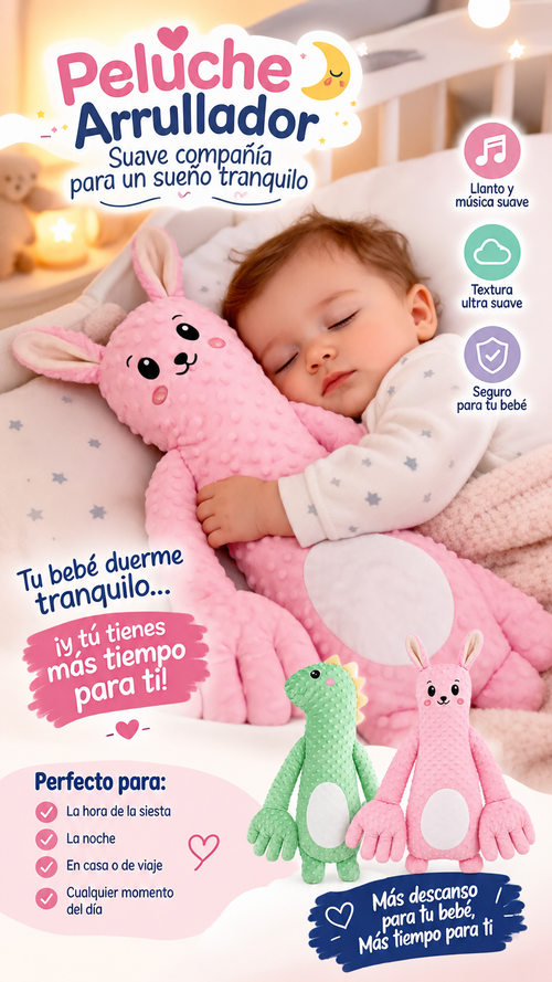 PELUCHE ARRULLADOR PALMITAS CALMANTE MUS